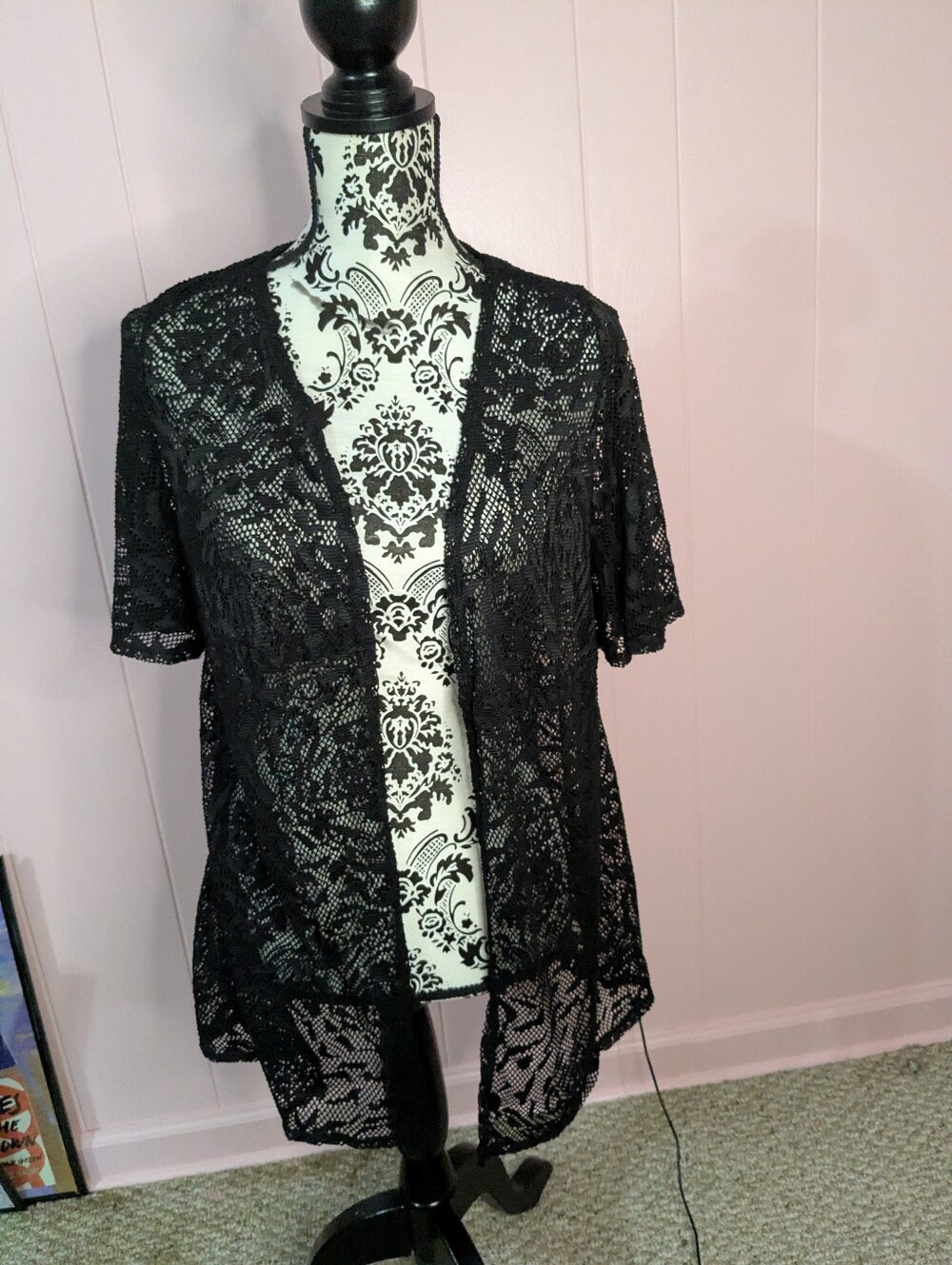 black lace shaw